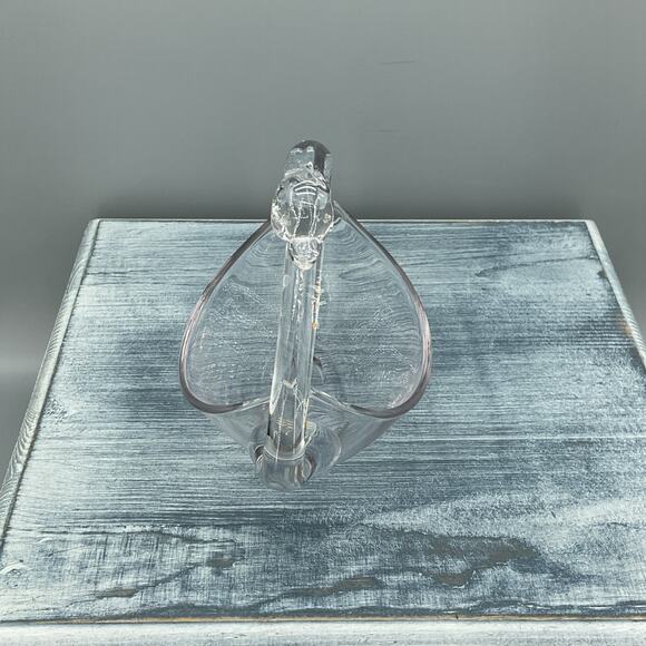 Vintage Duncan Miller 1950s Clear Glass Swan Candy/Nut Dish 6” tall - Picture 3 of 8